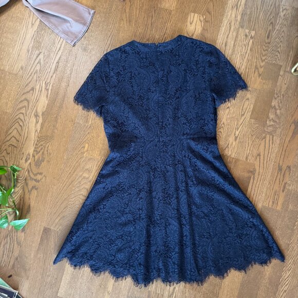 Madewell Navy Blue Lace Shift dress - Size 10 - Picture 6 of 13
